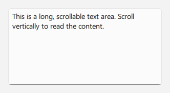 Basic ScrollableTextArea