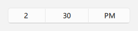 Basic TimePicker (12-hour format)